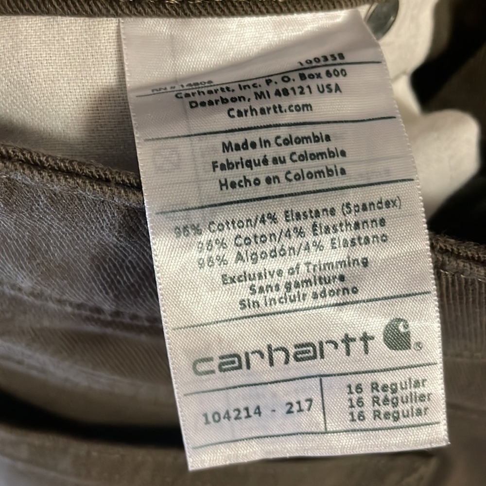 Carhartt Slim Fit Size 16 - Picture 6 of 11